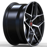 RVRN RV-MS203 forged performance wheels for Subaru WRX STI with red and black multi spoke finish