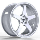 RVRN RV-MS29 custom forged white 5 spoke wheels for Rivian style truck builds with lightweight performance monoblock design