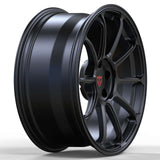 Porsche style multi spoke forged Tesla wheels by RVRN featuring premium all gunmetal custom forged construction