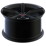 RVRN RV-MS63B matte black forged 5 spoke wheel detail for Porsche 911, lightweight performance construction