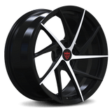 RVRN RV-MT043 forged Toyota wheels all black with polished finish custom lightweight performance design
