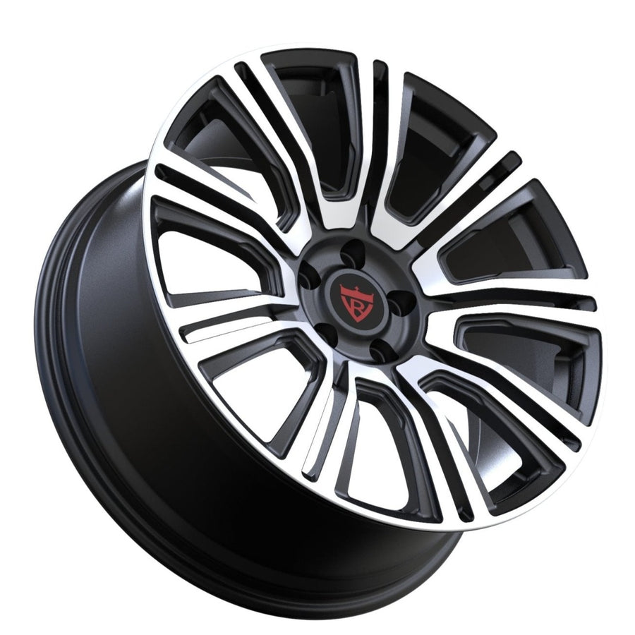 RVRN RV-MT082 Lexus compatible multi spoke forged wheel black polished custom lightweight performance