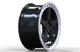 RVRN RV-MT083 lightweight forged off-road wheel for INEOS Grenadier with aggressive 5 spoke design and black with white finish