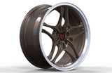 Lightweight forged Toyota Supra wheels RV-MT133 bronze polished lip modern JDM design