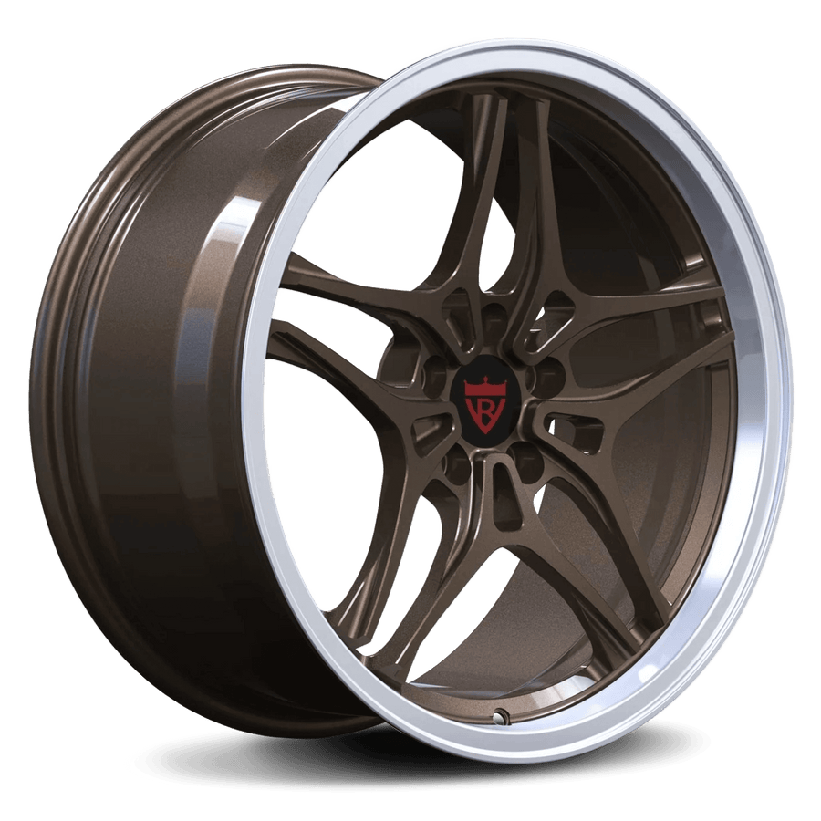 RVRN RV-MT133 custom forged Toyota wheels bronze with polished lip lightweight performance wheel design