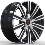 RVRN RV-MT426 custom forged 10 spoke wheels for Dodge Charger, black with polish finish and lightweight performance construction