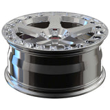 RVRN RV-MV122 custom forged 1-piece Jeep Grand Cherokee Trackhawk chrome wheel featuring a reflective finish, lightweight performance construction and customizable wheel specifications for a personalized SUV build.