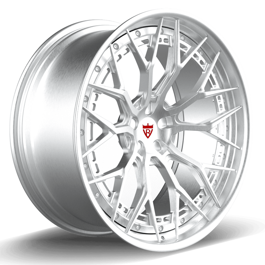 RVRN RV-RS01 custom forged Audi R8 rims featuring chrome Y spoke wheel design, lightweight forged construction and premium performance wheel engineering