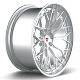 Chrome Audi R8 custom forged wheel from RVRN featuring deep Y spoke profile, custom machining and lightweight construction