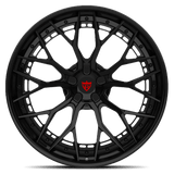 Porsche 911 Turbo S inspired wheel setup featuring RVRN RV-RS01 forged Y spoke rims in black with deep concave profile