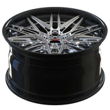 RVRN RV-T081 custom forged Dodge Charger wheels with black and chrome finish 22 inch performance wheels