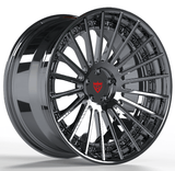 RVRN RV-TR66 custom blue rims built for lightweight street and performance vehicle applications