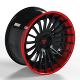 Detailed view of RVRN RV-TR66 forged lightweight multi spoke wheel design and machining quality