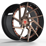 lightweight mustang forged wheels black red multi spoke with performance focus