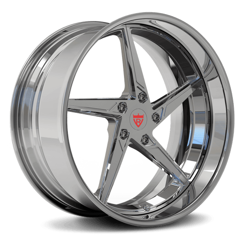RVRN RV-DP02 forged 5 spoke deep dish Porsche wheel all chrome finish custom performance design