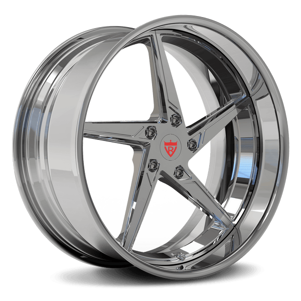 RVRN RV-DP02 forged 5 spoke deep dish Porsche wheel all chrome finish custom performance design