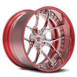 RVRN RV-DR08D custom deep concave wheels red finish deep dish wheels for Dodge Challenger aggressive stance