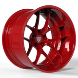 RVRN RV-DR08D custom deep concave wheels red finish deep dish wheels for Dodge Challenger aggressive stance