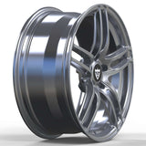 Custom silver RVRN RV-MAS3 Audi wheels 5 spoke forged monoblock design