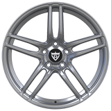 RVRN RV-MAS3 forged Audi style 5 spoke wheels silver finish for Volkswagen platforms
