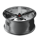 custom Subaru Impreza rims chrome 5 spoke forged wheel design