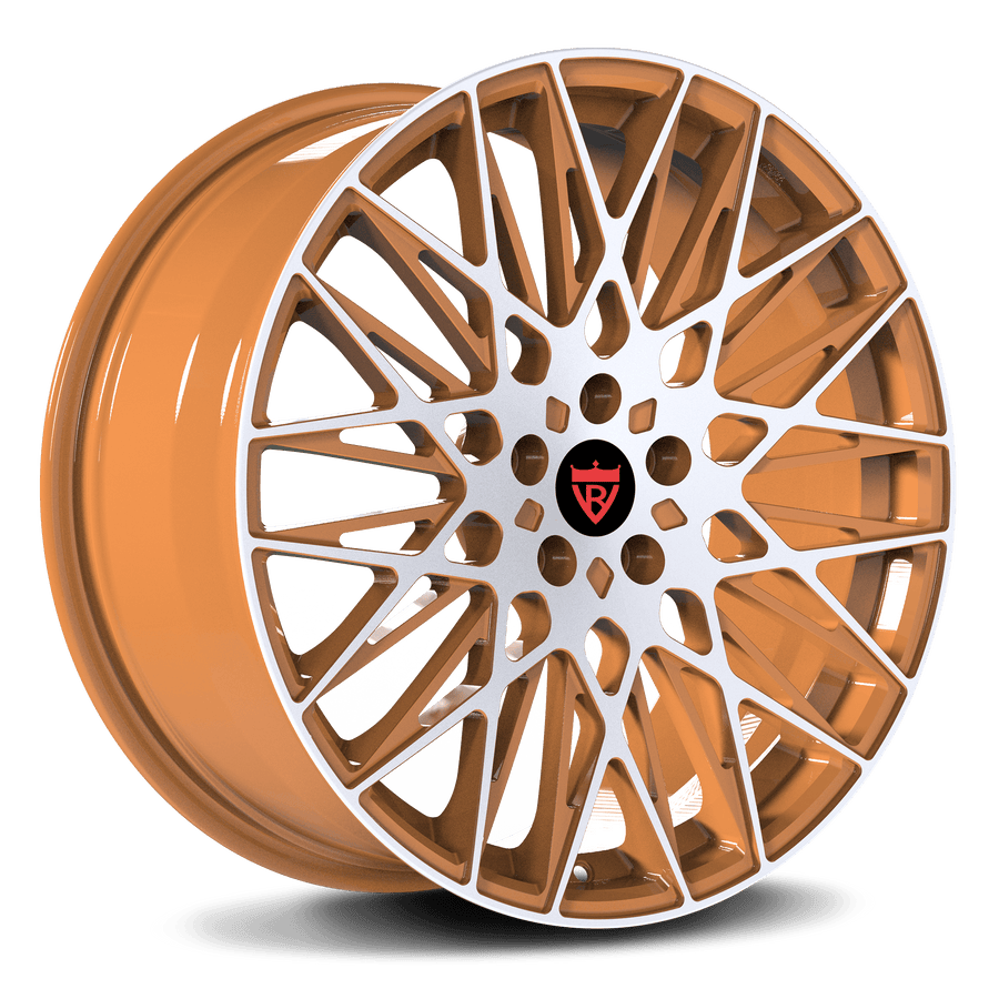 RVRN RV-MT041 custom forged mesh wheels black with polish for Honda lightweight performance setup