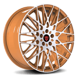 RVRN RV-MT041 custom forged mesh wheels black with polish for Honda lightweight performance setup