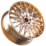 RVRN RV-MT041 gold brushed mesh wheels custom forged lightweight wheels for Honda vehicles