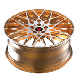 RVRN RV-MT041 gold brushed mesh wheels Subaru lightweight performance forged wheels