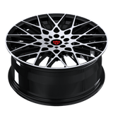 RVRN RV-MT041 custom forged mesh wheels black with polish for Honda lightweight performance setup