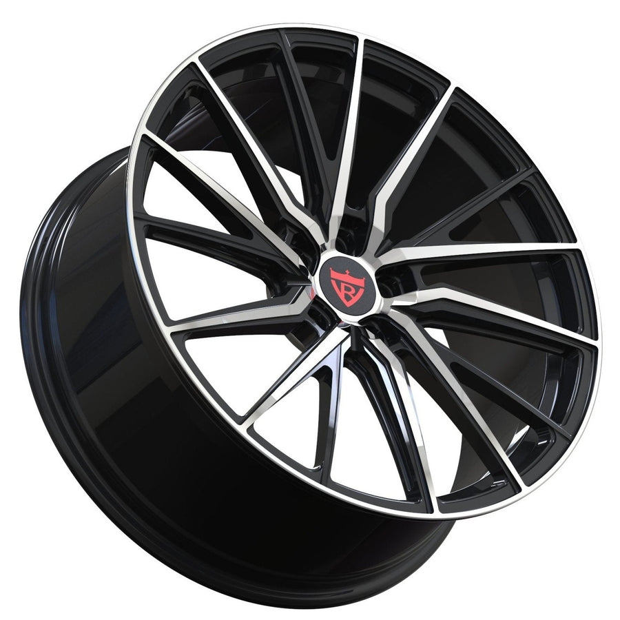 RVRN custom forged Subaru Toyota wheels multi spoke black polished finish aftermarket performance