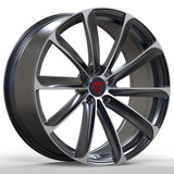 custom tesla wheels RV-S2 center cap detail precision machining forged aluminum monoblock structure RVRN wheels