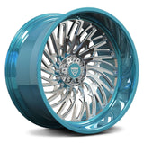 Custom forged monoblock deep dish wheel RV-M028 with chrome finish for trucks and pickups, suitable for various car models.