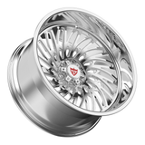 RV-M028 deep dish forged wheels front view monoblock design for trucks and Silverado custom builds