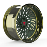 Custom forged monoblock deep dish wheel RV-M028 with chrome finish for trucks and pickups, ideal for aftermarket customization.