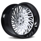Custom forged monoblock deep dish wheel RV-M028 with chrome finish for trucks and pickups, suitable for various vehicle models.